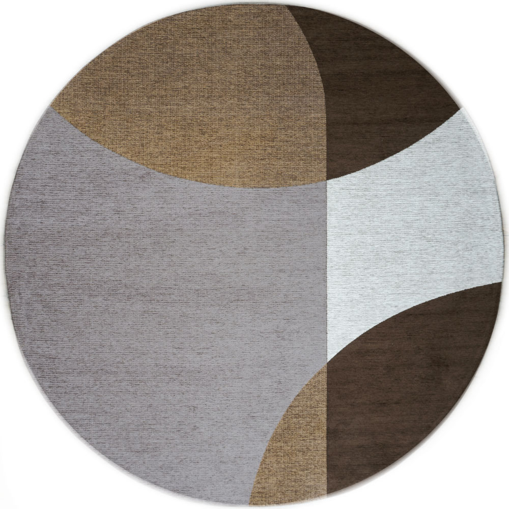 Vloerkleed Eli Brown ø120 cm 1 Vloerkleed Eli Brown ø200 cm | BlokWoonWereld