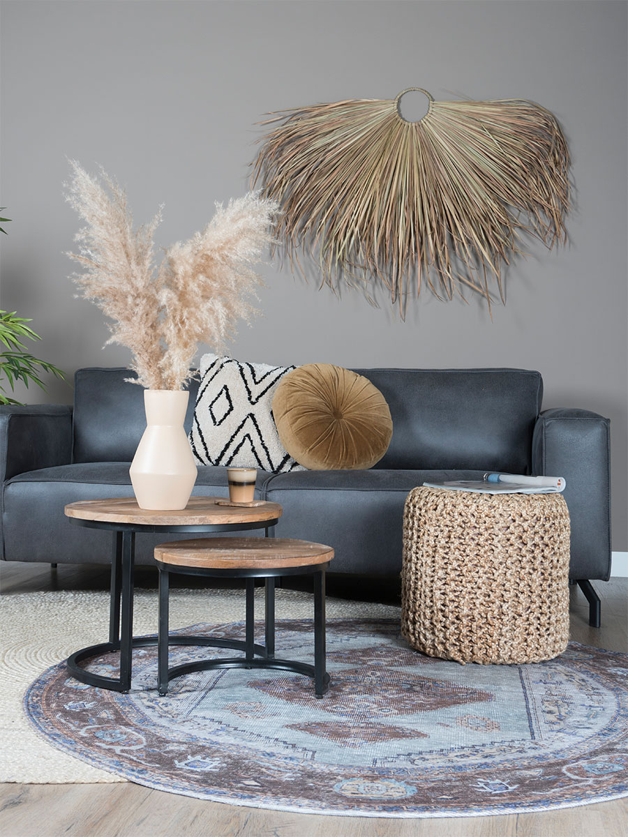 Vloerkleed Karaca Purple/Brown 07 Rond ø160 cm 2 Vloerkleed Karaca Purple/Brown 07 Rond ø160 cm - Afbeelding 2