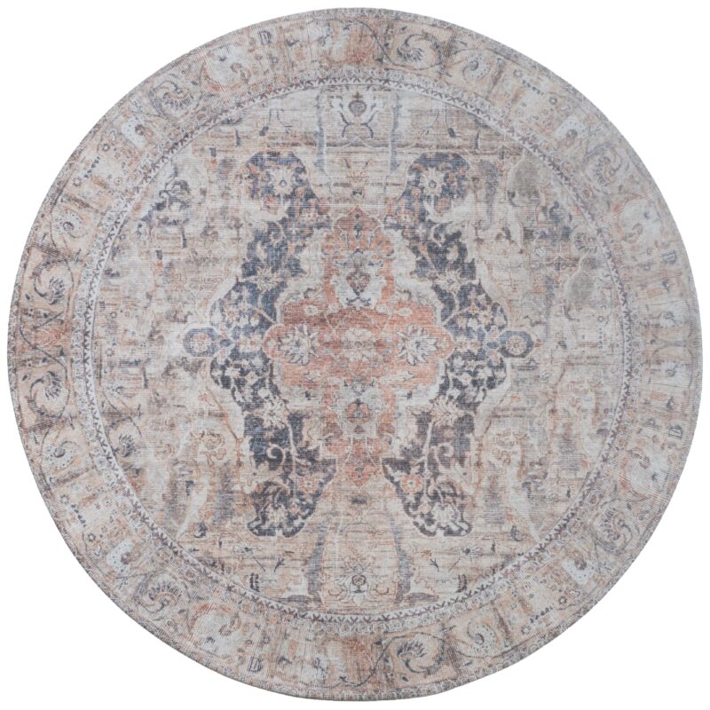 Vloerkleed Mahal Beige 00 Rond ø200 cm | BlokWoonWereld