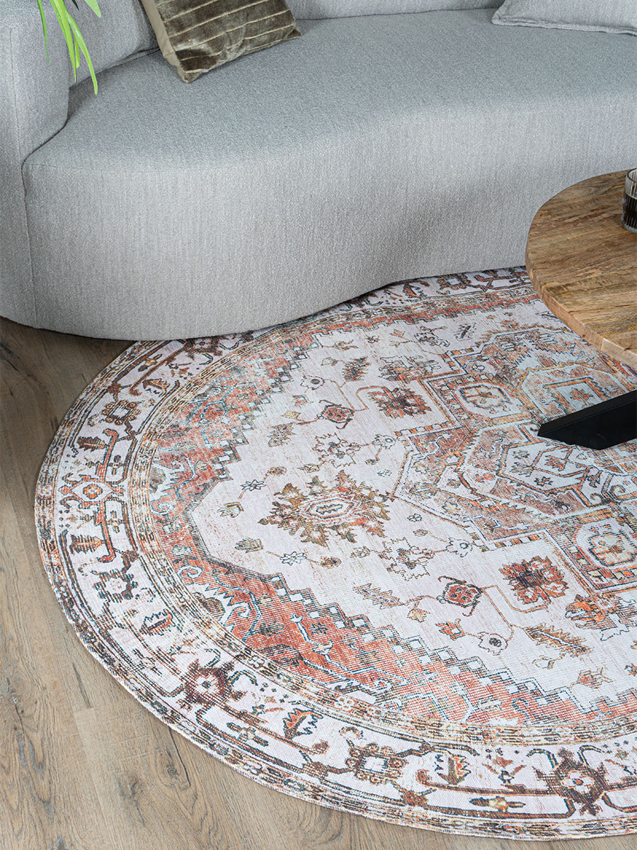 Vloerkleed Nora Bruin - Ovaal 200 x 290 cm - Afbeelding 3