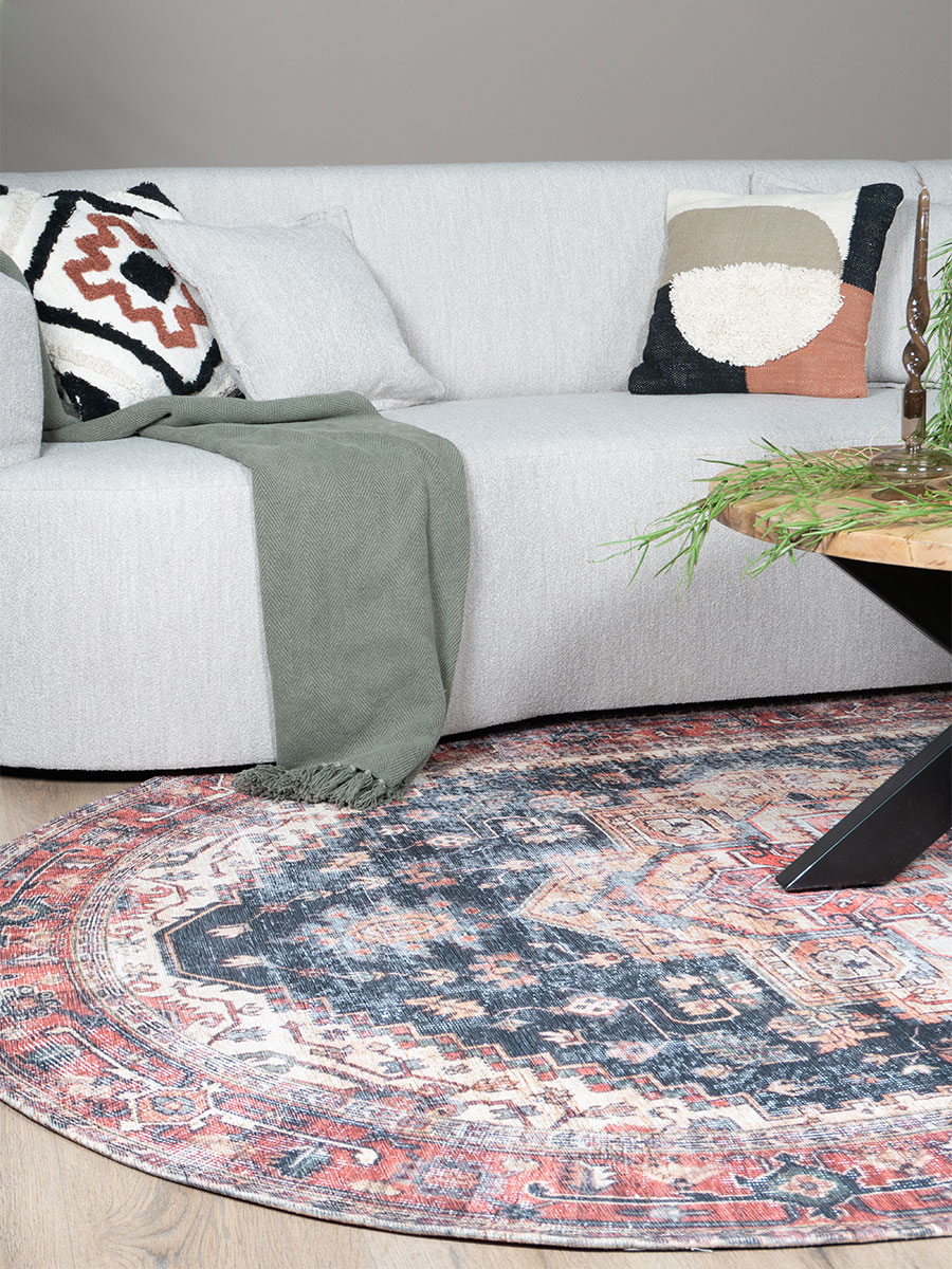 Vloerkleed Nora Rood - Ovaal 200 x 290 cm - Afbeelding 3