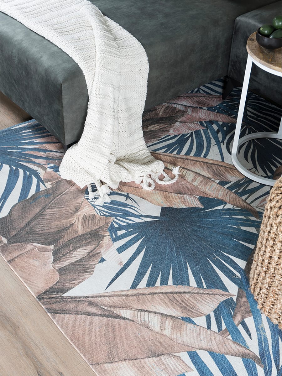 Vloerkleed Palm Blue 200 x 290 cm - Afbeelding 5