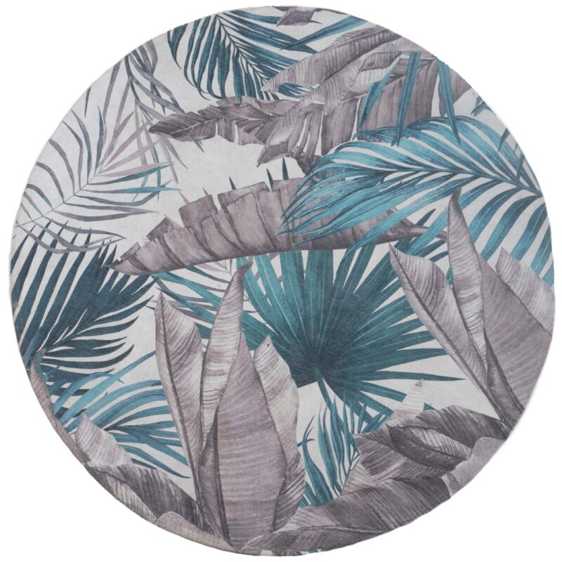 Vloerkleed Palm Green Rond ø160 cm | BlokWoonWereld