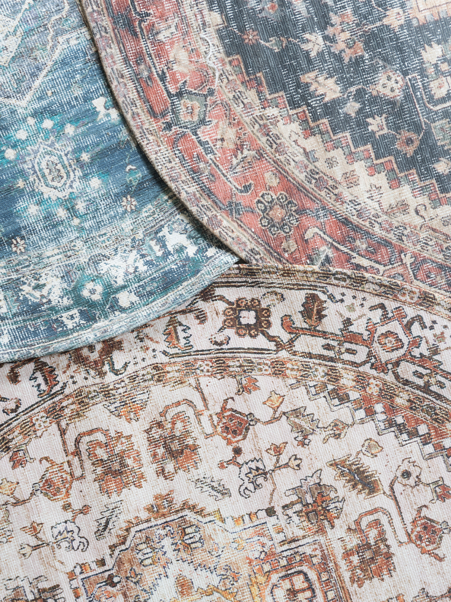 Vloerkleed Nora Bruin Rond ø200 cm - Afbeelding 2