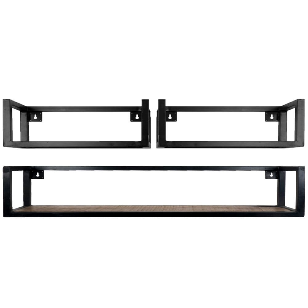 Wandplank Vintage - Set van 3 Groot | BlokWoonWereld