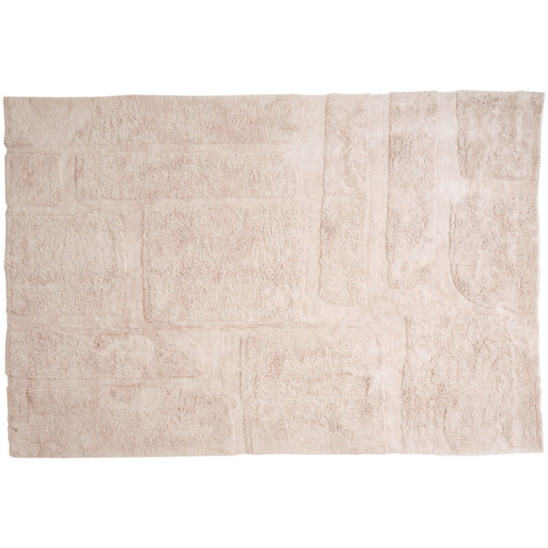 Wasbaar Vloerkleed Bibi - Beige 160 x 230 cm | BlokWoonWereld