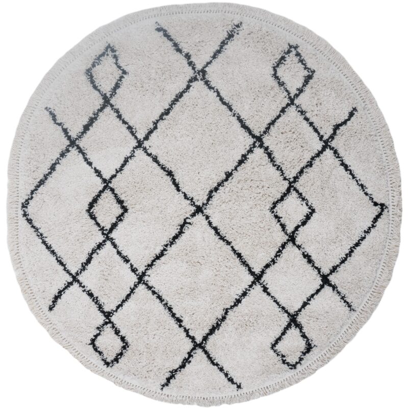 Vloerkleed Medina Cream Rond ø120 cm | BlokWoonWereld