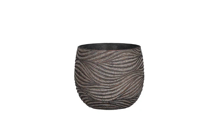 Hendrick pot rond bruin - h20xd23,5cm