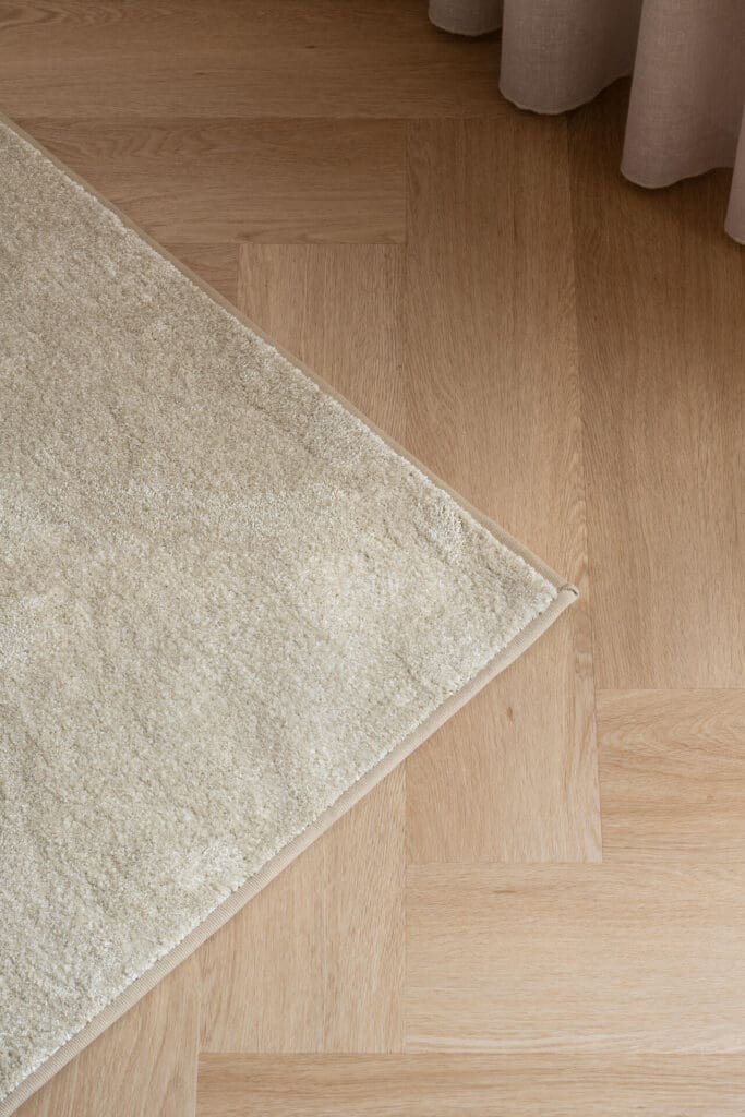 Blind banderen afwerking vloerkleed