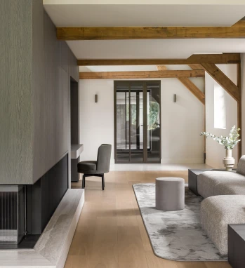 Modern design interieur met vloerkleed