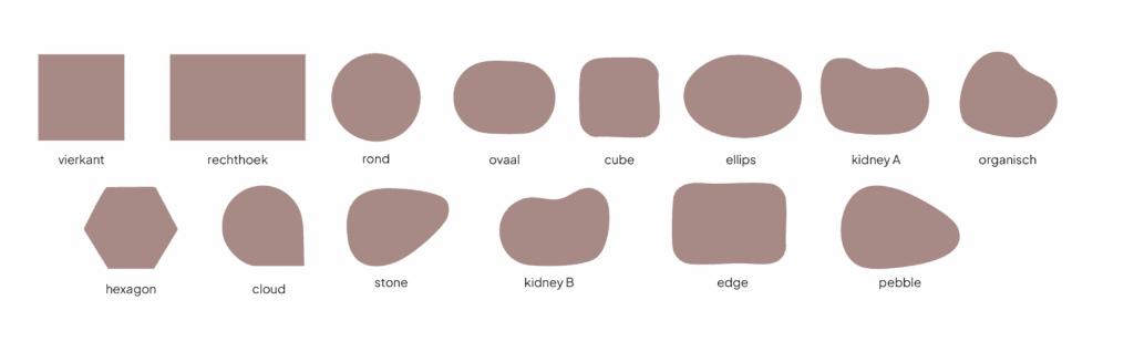 Vormen vloerkleden op maat