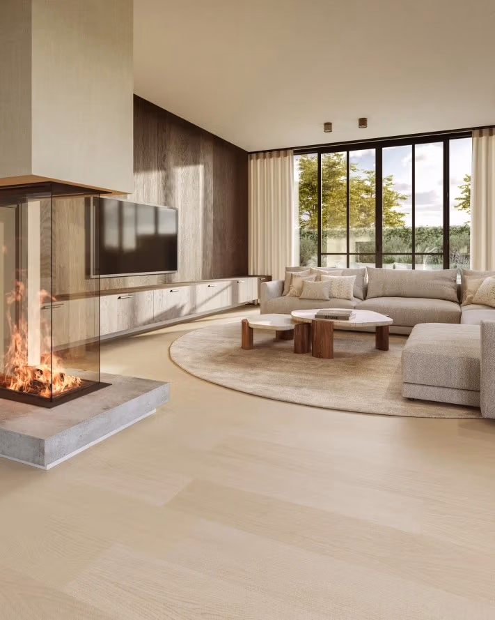 Luxe vloer in een sfeervolle woonkamer