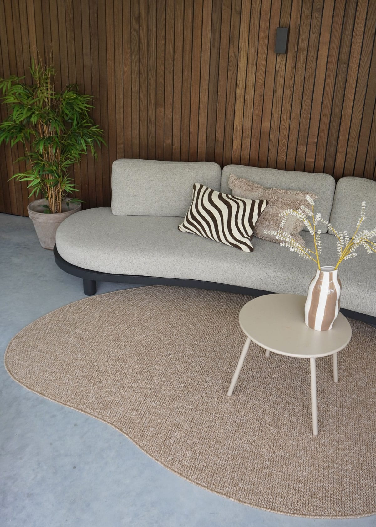 Binnen- en Buitenkleed Sisal Nature - Kiezelvormig 200 x 280 cm 2 Binnen- en Buitenkleed Sisal Nature - Kiezelvormig 200 x 280 cm - Afbeelding 2