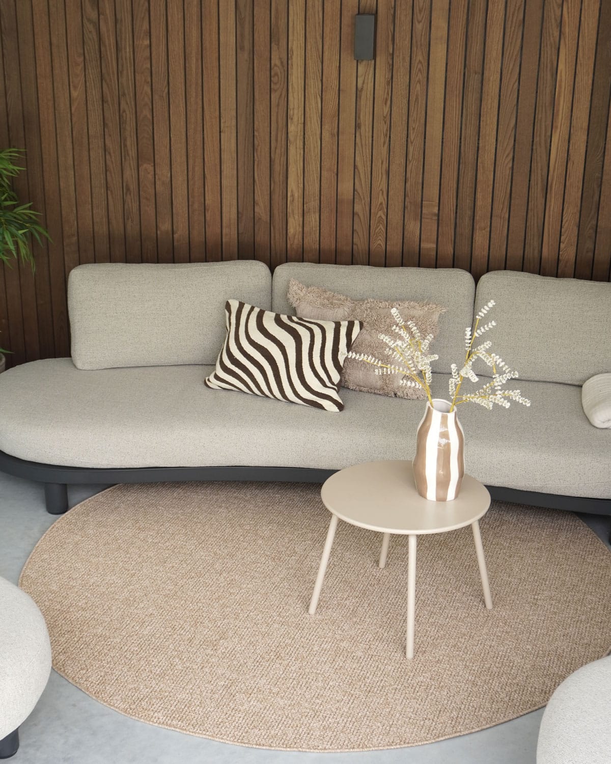 Binnen- en Buitenkleed Sisal Nature - Rond ø200 cm 2 Binnen- en Buitenkleed Sisal Nature - Rond ø200 cm - Afbeelding 2