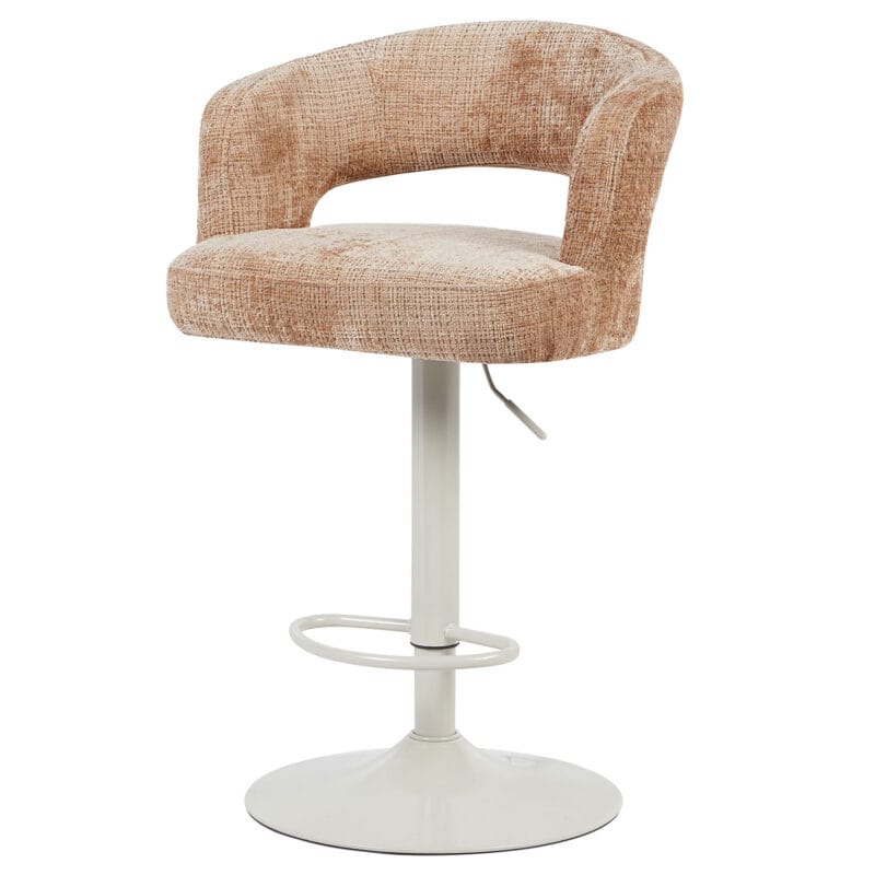 Barkruk Vince Brown - Beige onderstel | BlokWoonWereld