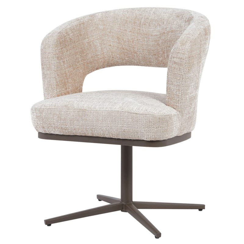 Eetkamerstoel Melina Beige - Bruin onderstel | BlokWoonWereld