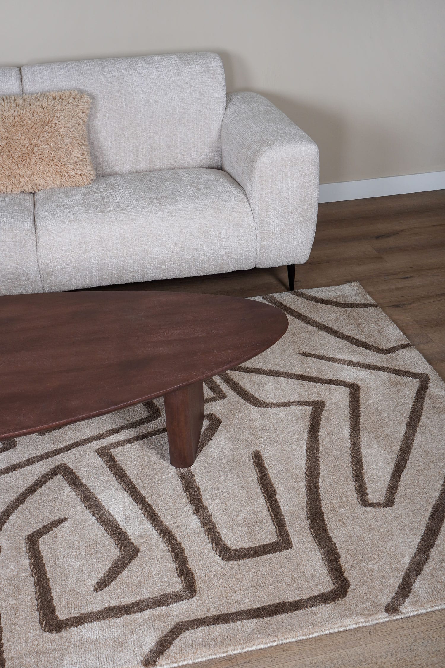 Vloerkleed Labyrint Beige - 200 x 280 cm 2 Vloerkleed Labyrint Beige - 200 x 280 cm - Afbeelding 2