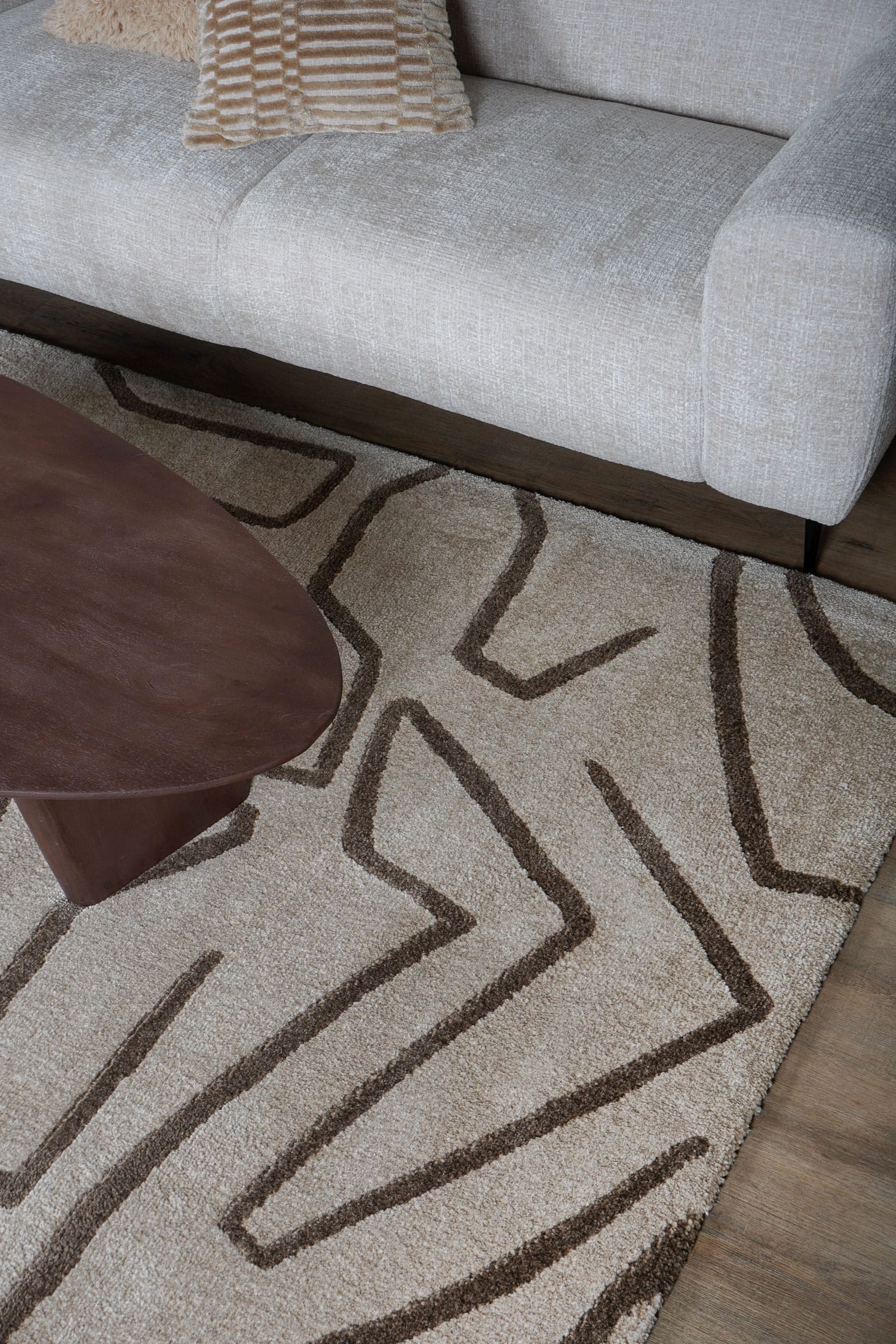 Vloerkleed Labyrint Beige - 200 x 280 cm 3 Vloerkleed Labyrint Beige - 200 x 280 cm - Afbeelding 3