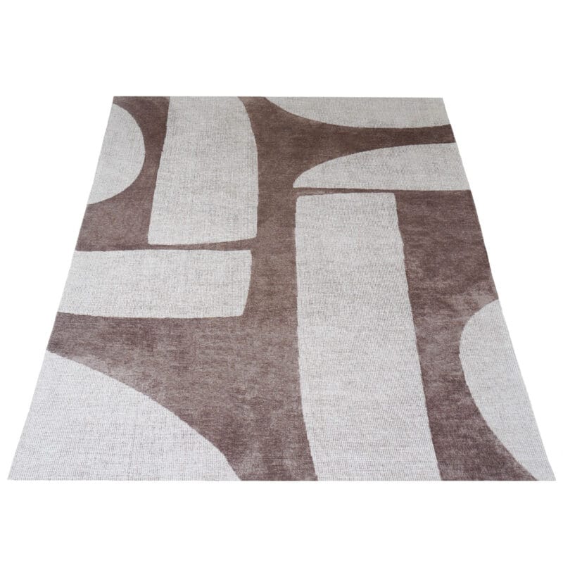 Vloerkleed Ziba Taupe/Creme - 240 x 330 cm | BlokWoonWereld
