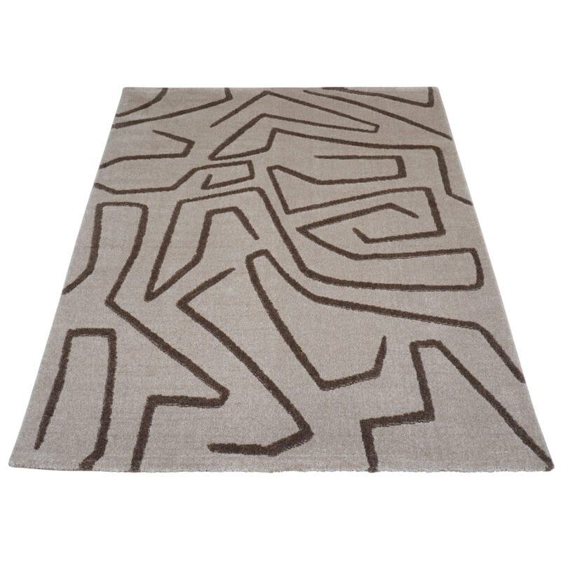 Vloerkleed Labyrint Beige - 240 x 340 cm | BlokWoonWereld