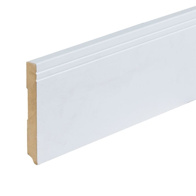 Co-pro folieplint milaan wit 120x15 BlokWoonWereld Plinten