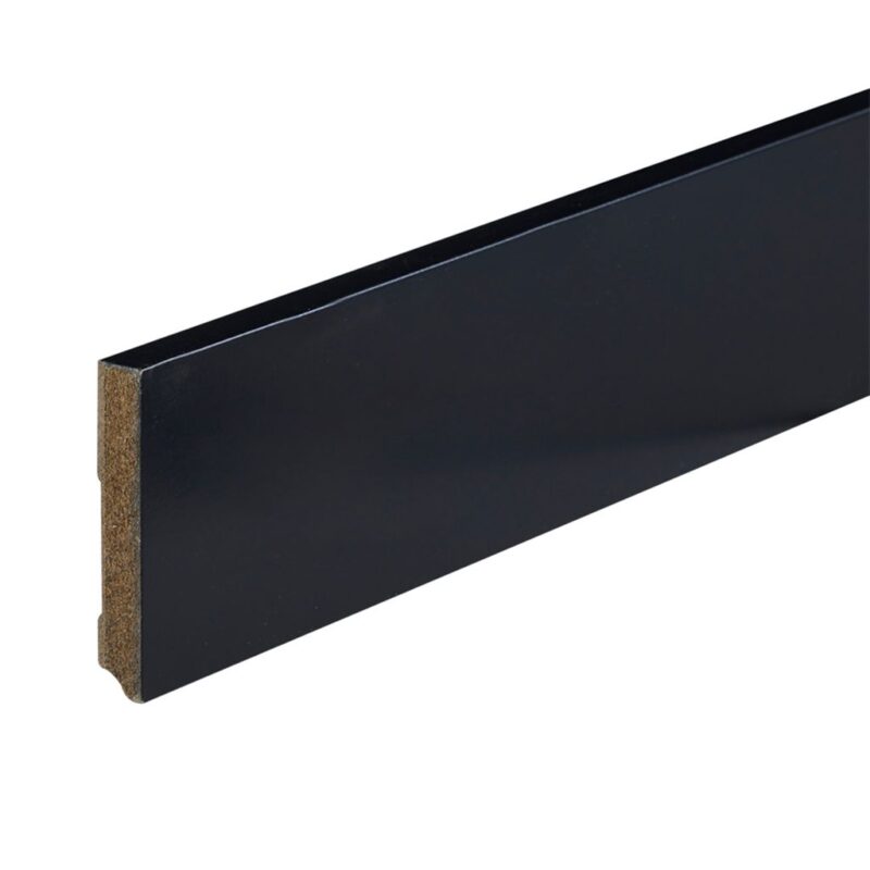Co-pro gelakte plint amsterdam zwart RAL 9005 90x15 BlokWoonWereld Afwerking en montage