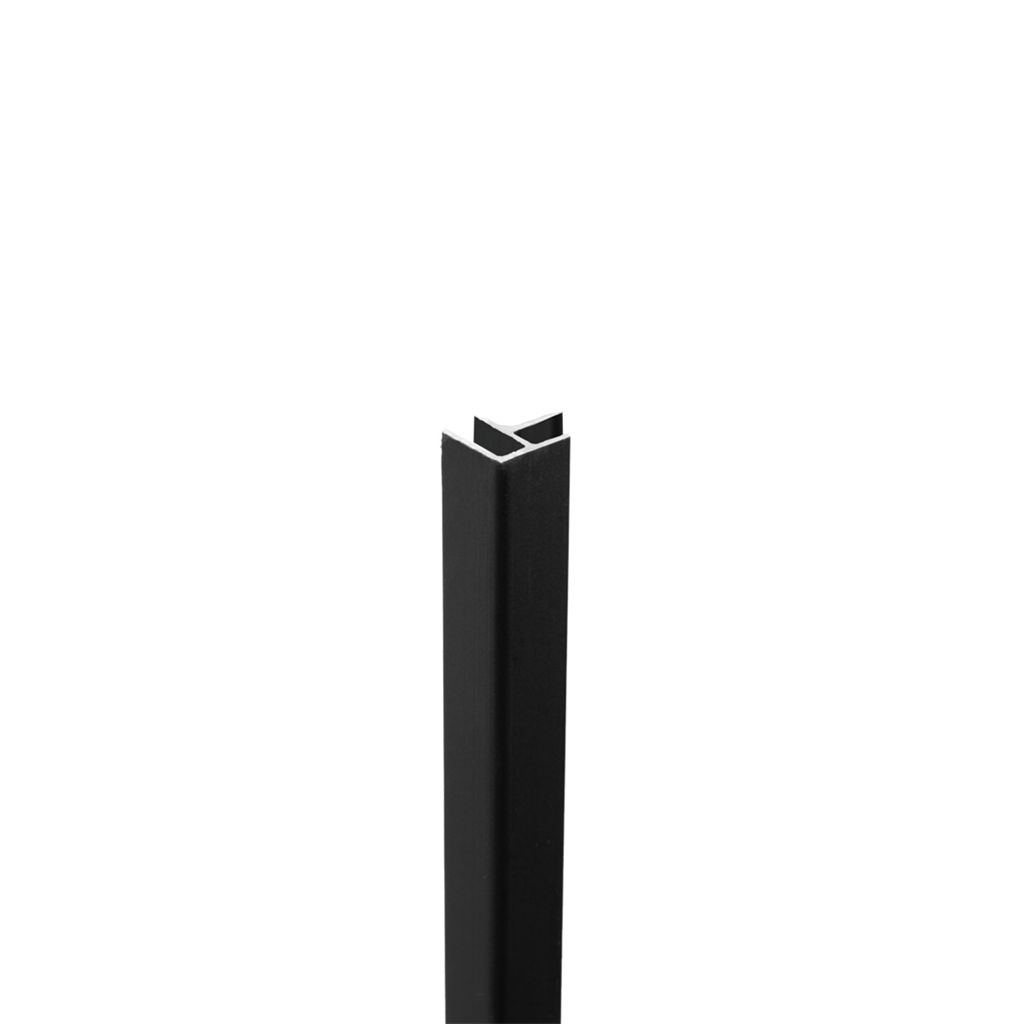 Binnen- en buitenhoekprofiel zwart pvc wand 1 Binnen- en buitenhoekprofiel zwart pvc wand BlokWoonWereld Wandpanelen