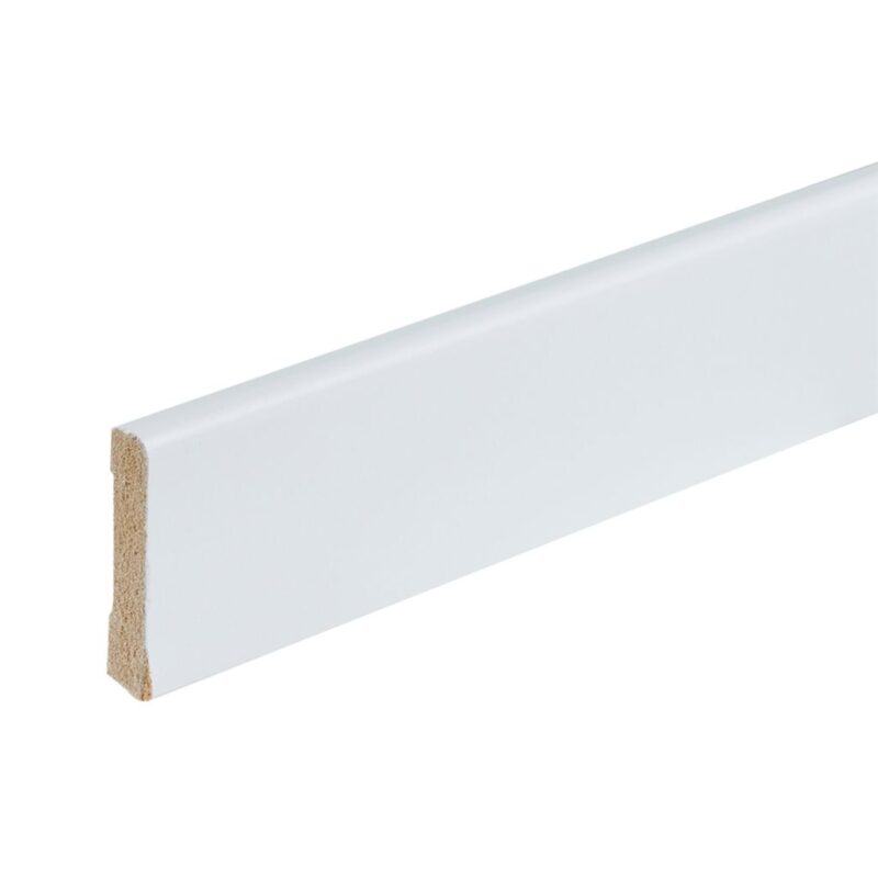Co-pro gelakte plint berlijn wit RAL 9010 70x12 BlokWoonWereld Plinten