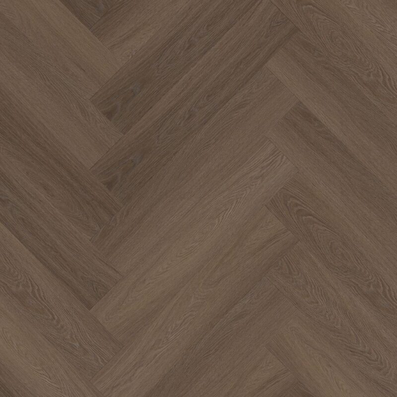 YUP Fulham herringbone dryback brown BlokWoonWereld Dryback PVC