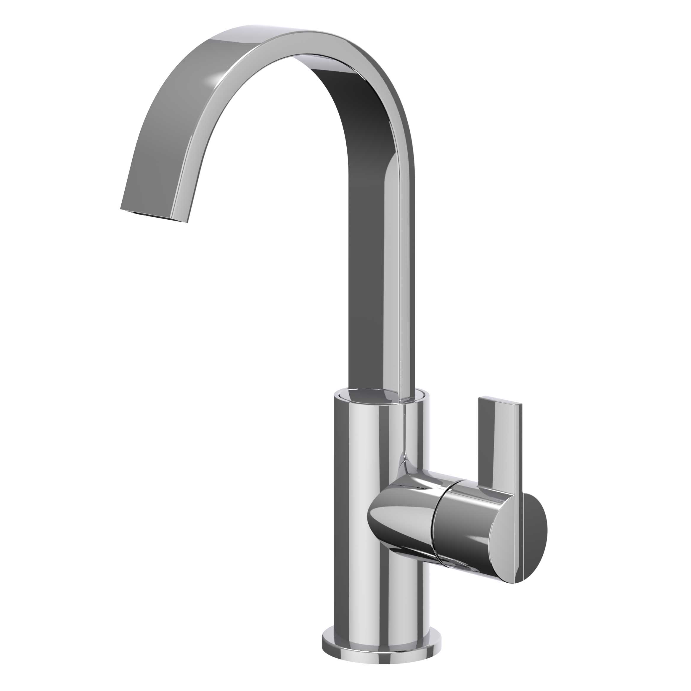 Eenhendel wastafelmengkraan opbouw met draaibare cascade uitloop, coldstart 1 Eenhendel wastafelmengkraan opbouw met draaibare cascade uitloop, coldstart BlokWoonWereld IVY Collectie