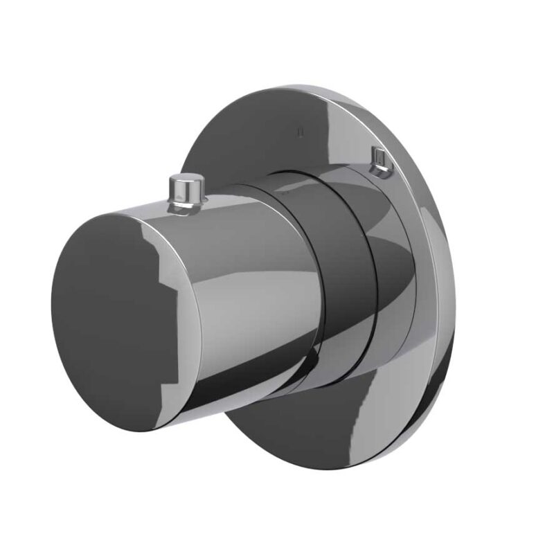 Afbouwdeel flow-through stopkraan symmetry met rond rozet BlokWoonWereld Afbouwdeel