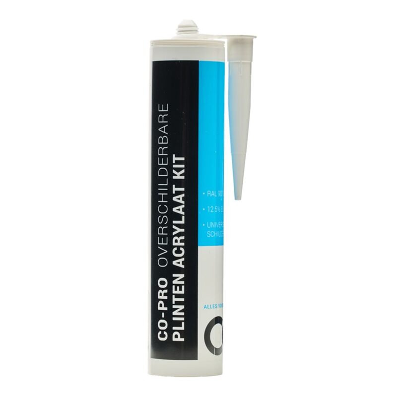 Co-pro plinten acrylaatkit ral 9010 BlokWoonWereld Afwerking en montage