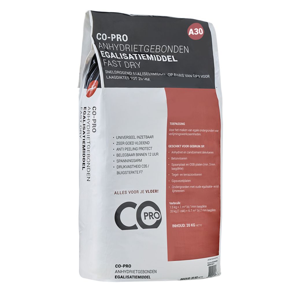 Co-pro anhydrietgebonden egalisatiemiddel A30 fast dry 2 Co-pro anhydrietgebonden egalisatiemiddel A30 fast dry - Afbeelding 2
