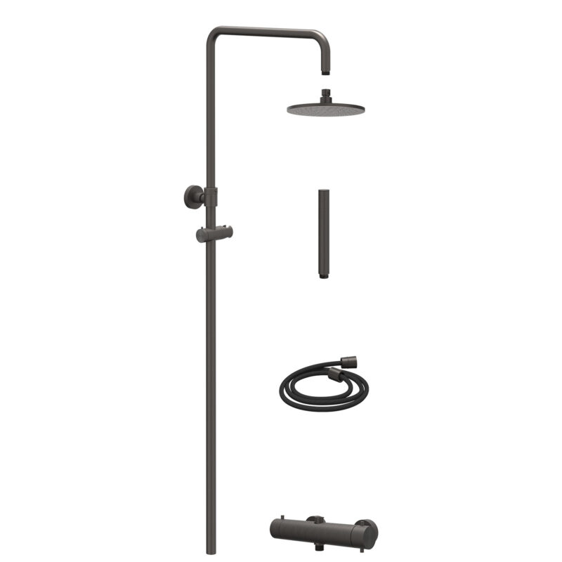 Winkelwagen 26 Regendoucheset thermostatisch opbouw set R20cmME en staafmodel