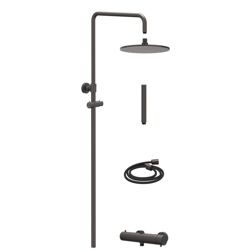 Winkelwagen 29 Regendoucheset thermostatisch opbouw set R25cmME en staafmodel BlokWoonWereld Concord