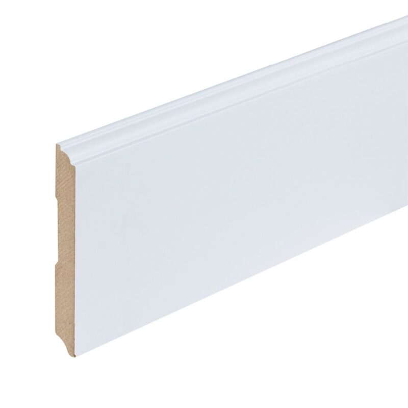 Co-pro folieplint praag wit 120x15 BlokWoonWereld Plinten
