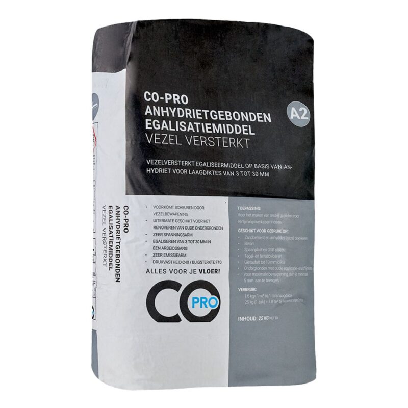 Co-pro anhydrietgebonden egalisatiemiddel A2 vezel versterkt BlokWoonWereld Egaline