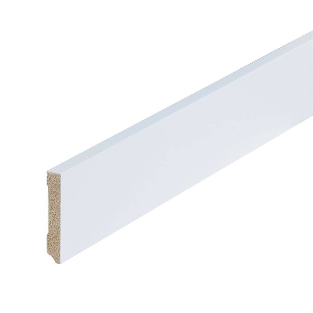 Co-pro gelakte plint amsterdam wit RAL 9016 70x12 2 Co-pro gelakte plint amsterdam wit RAL 9016 70x12 - Afbeelding 2