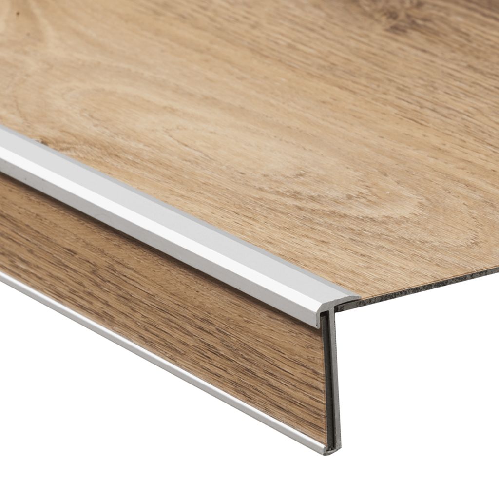 Co-pro trapprofiel pvc zilver 3 Co-pro trapprofiel pvc zilver - Afbeelding 3