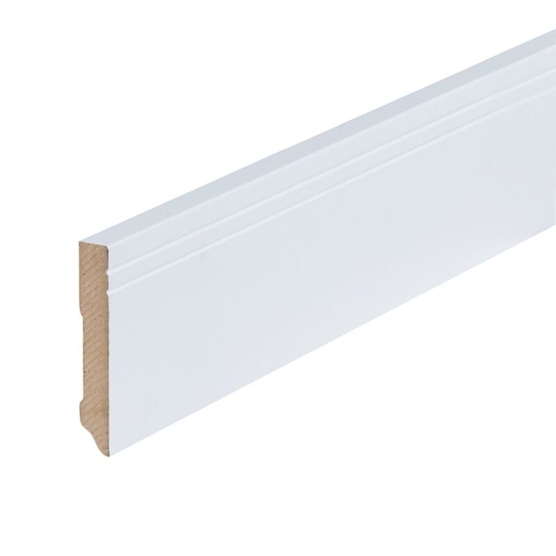 Co-pro folieplint milaan wit 90x15 BlokWoonWereld Plinten