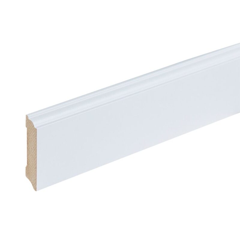 Co-pro folieplint praag wit 70x15 BlokWoonWereld Plinten