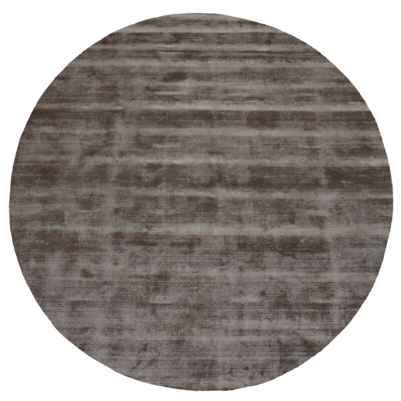 Vloerkleed Viscose Taupe - Rond ø240 cm | BlokWoonWereld
